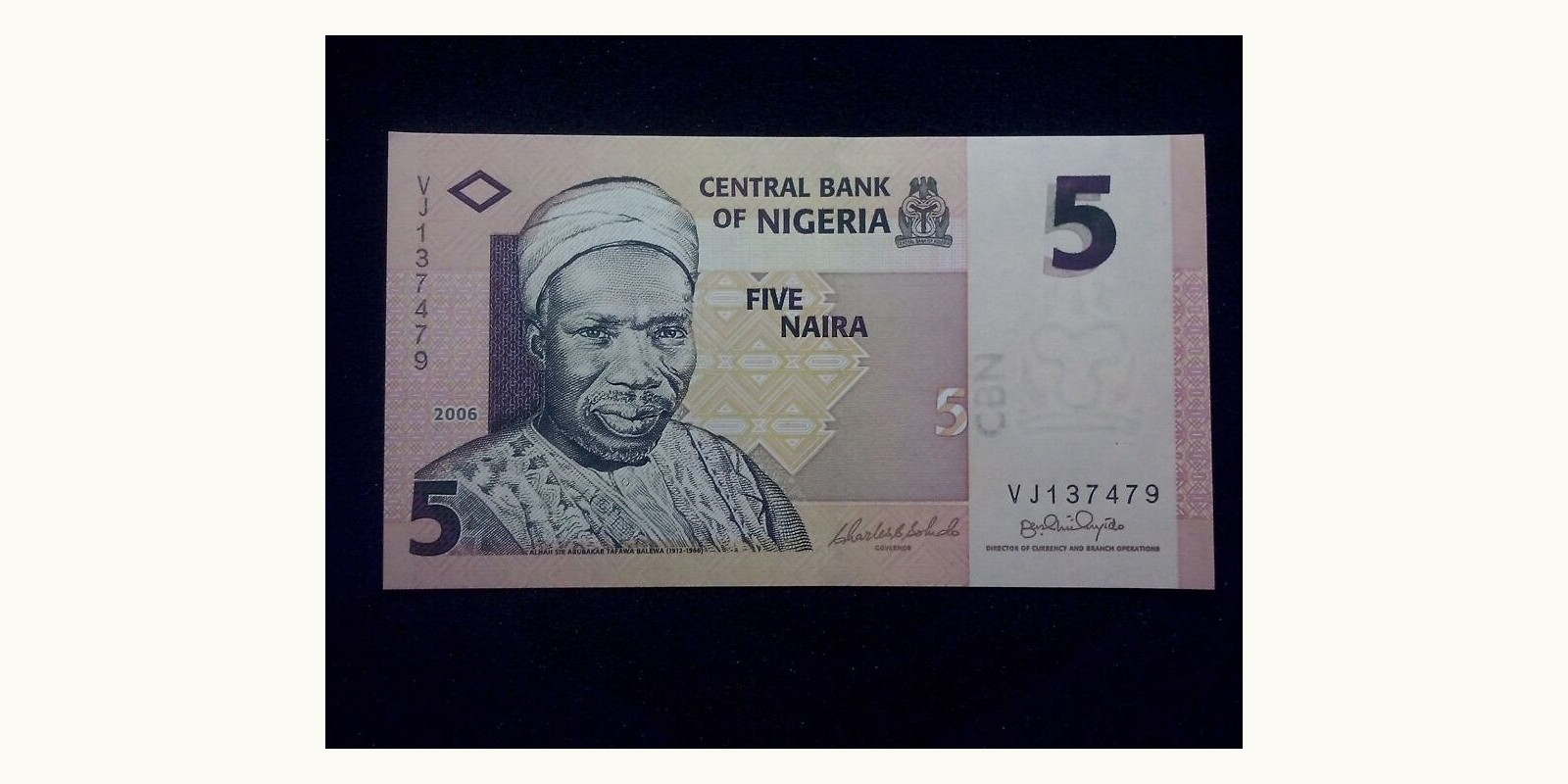 5 naira Nigeria 2006 — Front side