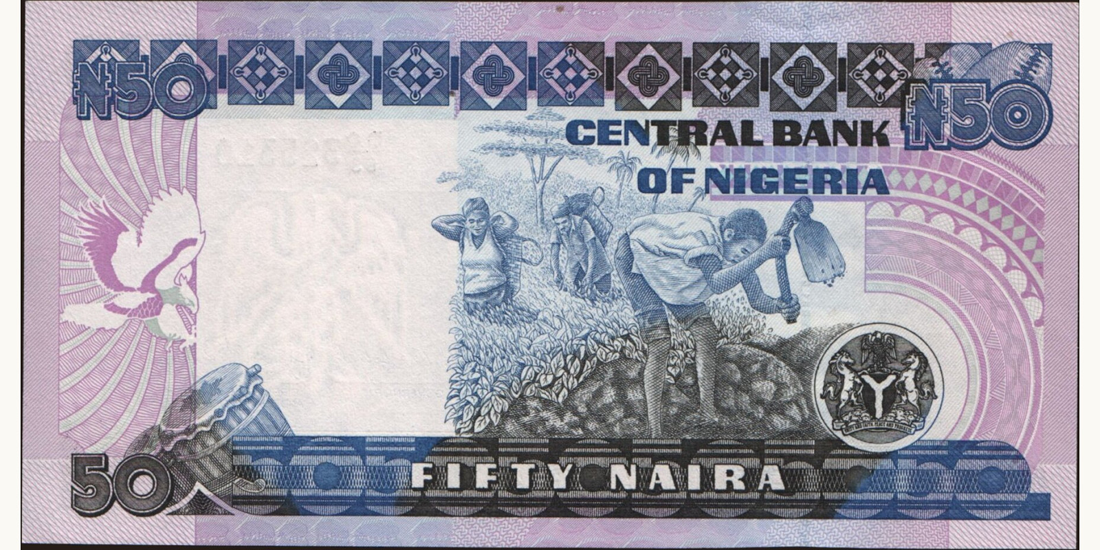 50 naira Нигерия 2005 — Оборотная сторона