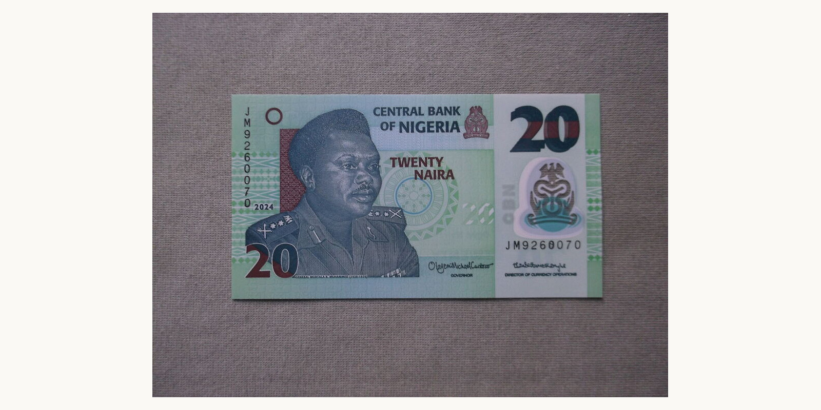 20 naira Нигерия 2024 — Лицевая сторона