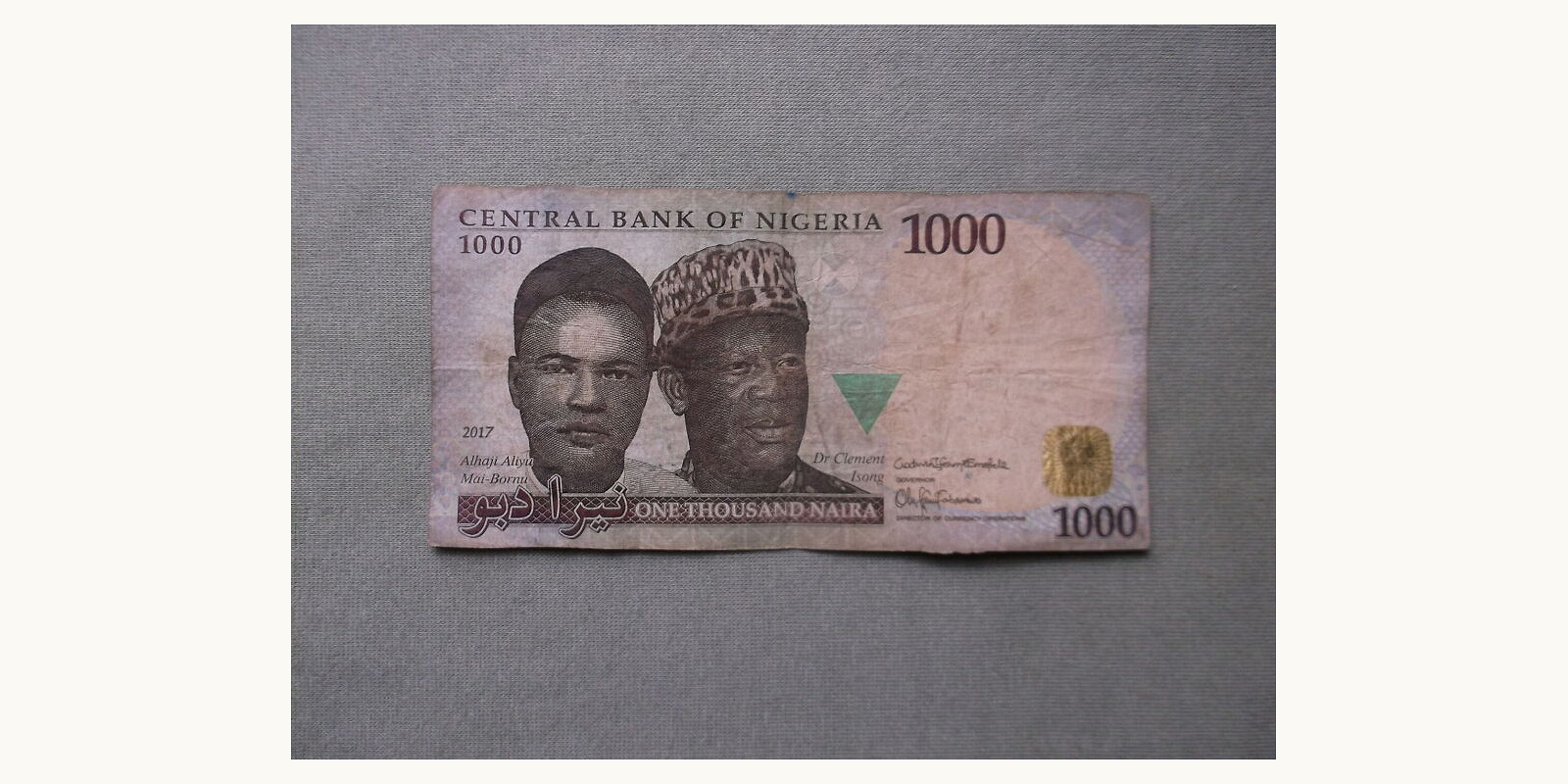 1000 naira Nigeria 2017 — Front side