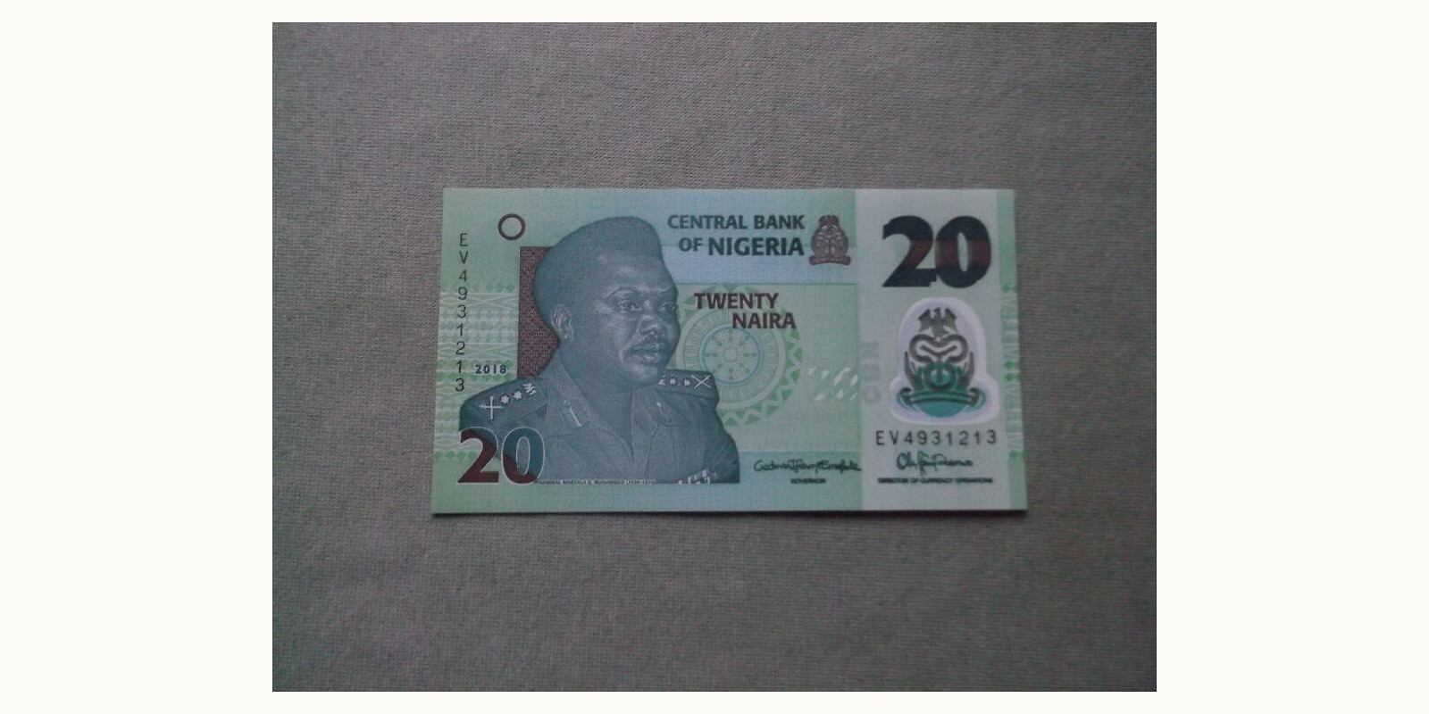 20 naira Nigeria 2018 — Front side