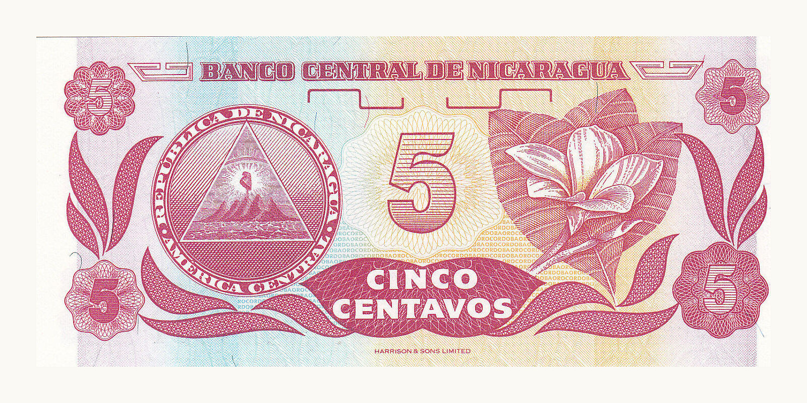 5 centavos Nicaragua 1991 — Back side