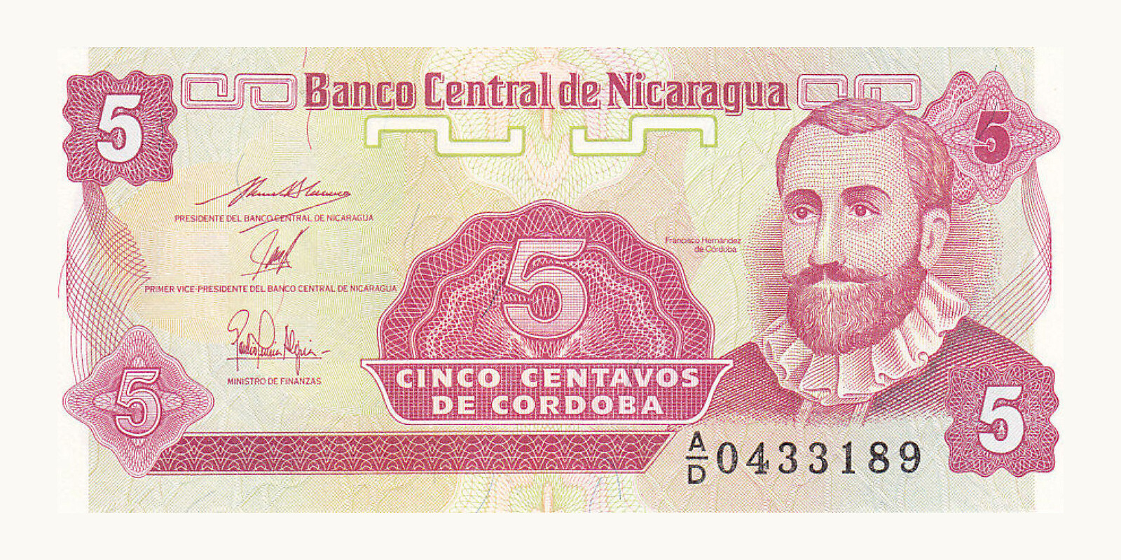 5 centavos Nicaragua 1991 — Front side