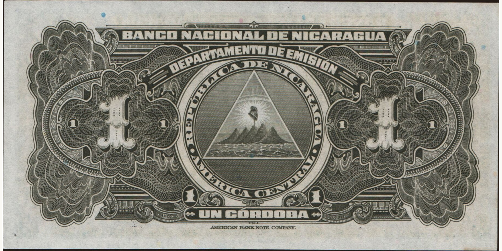 1 cordobas Никарагуа 1941 — Оборотная сторона