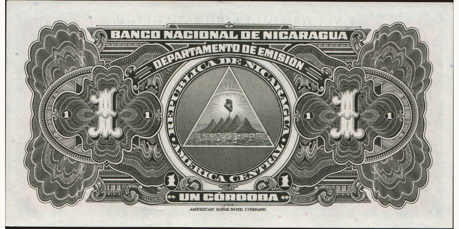 1 cordobas Никарагуа 1951 — Оборотная сторона