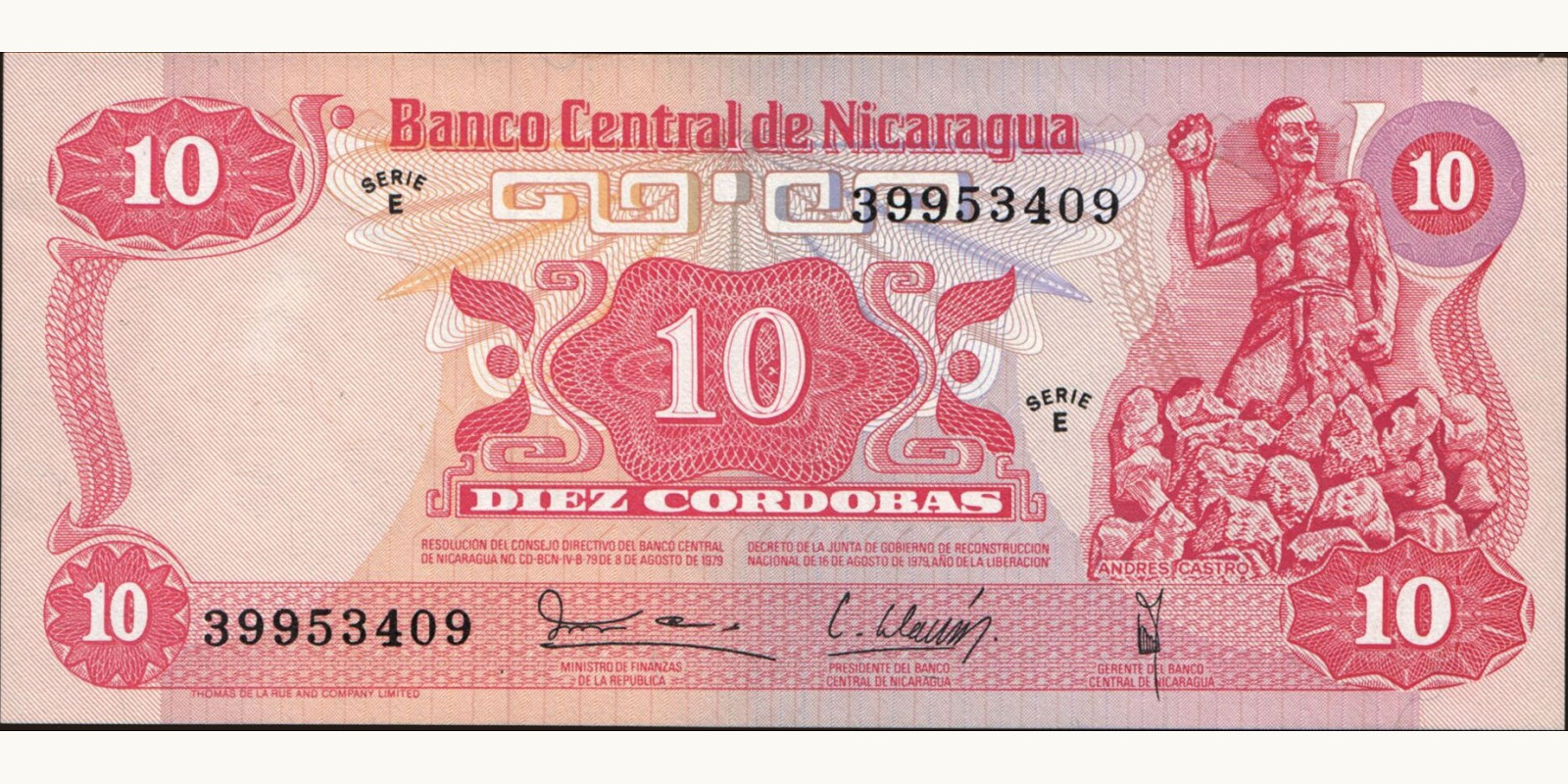 10 cordobas 1979