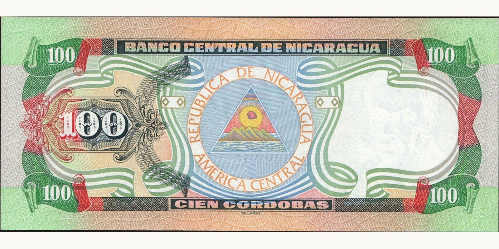 100 cordobas Никарагуа 1997 — Оборотная сторона