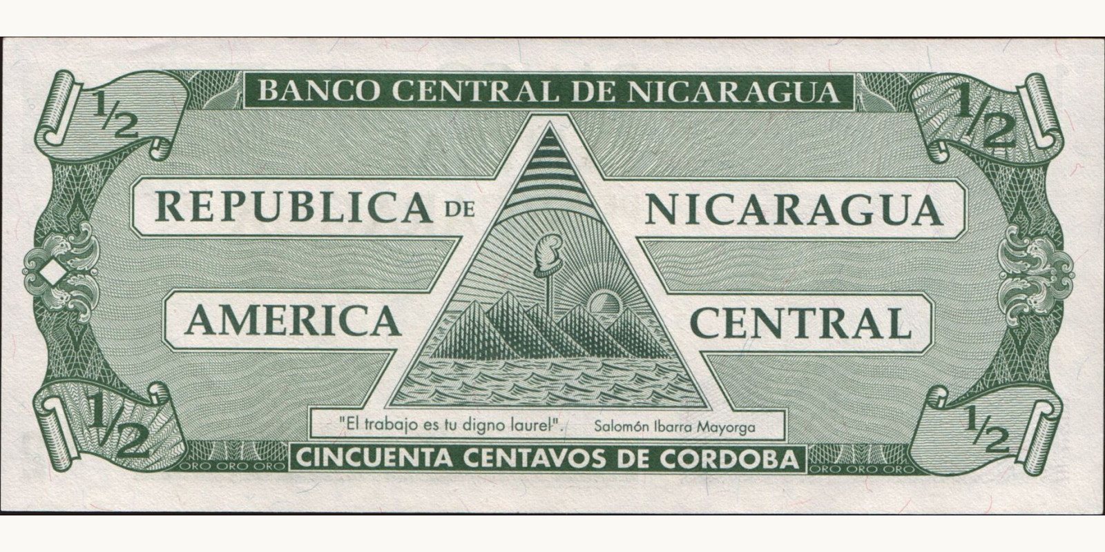 2 cordobas Никарагуа 1991 — Оборотная сторона