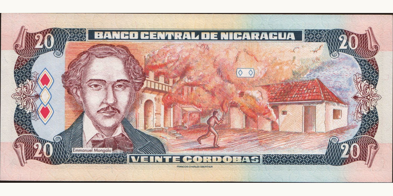 20 cordobas Nicaragua 1995 — Back side