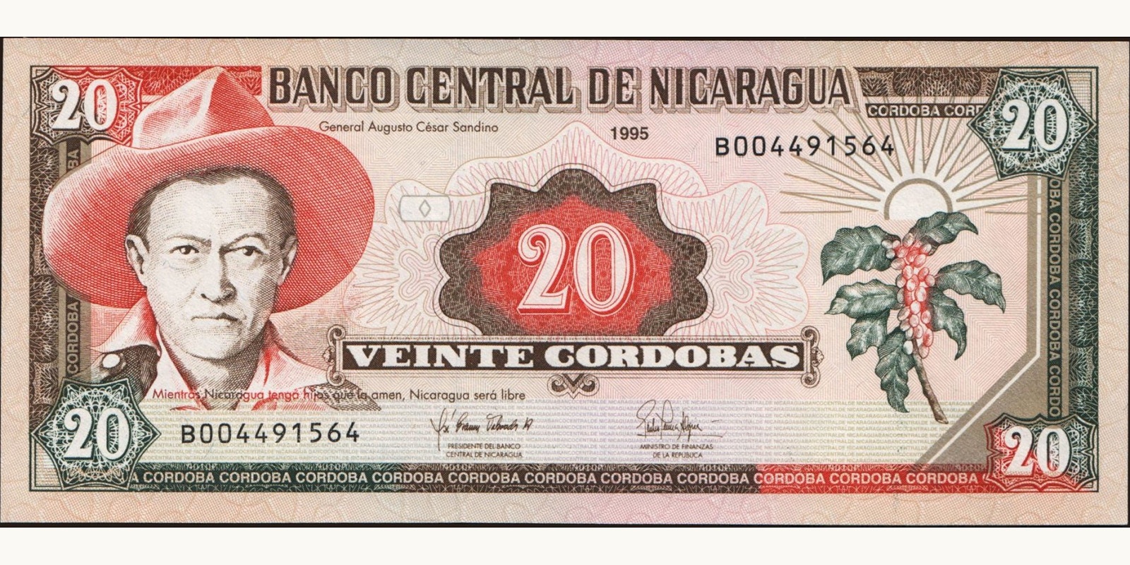 20 cordobas 1995