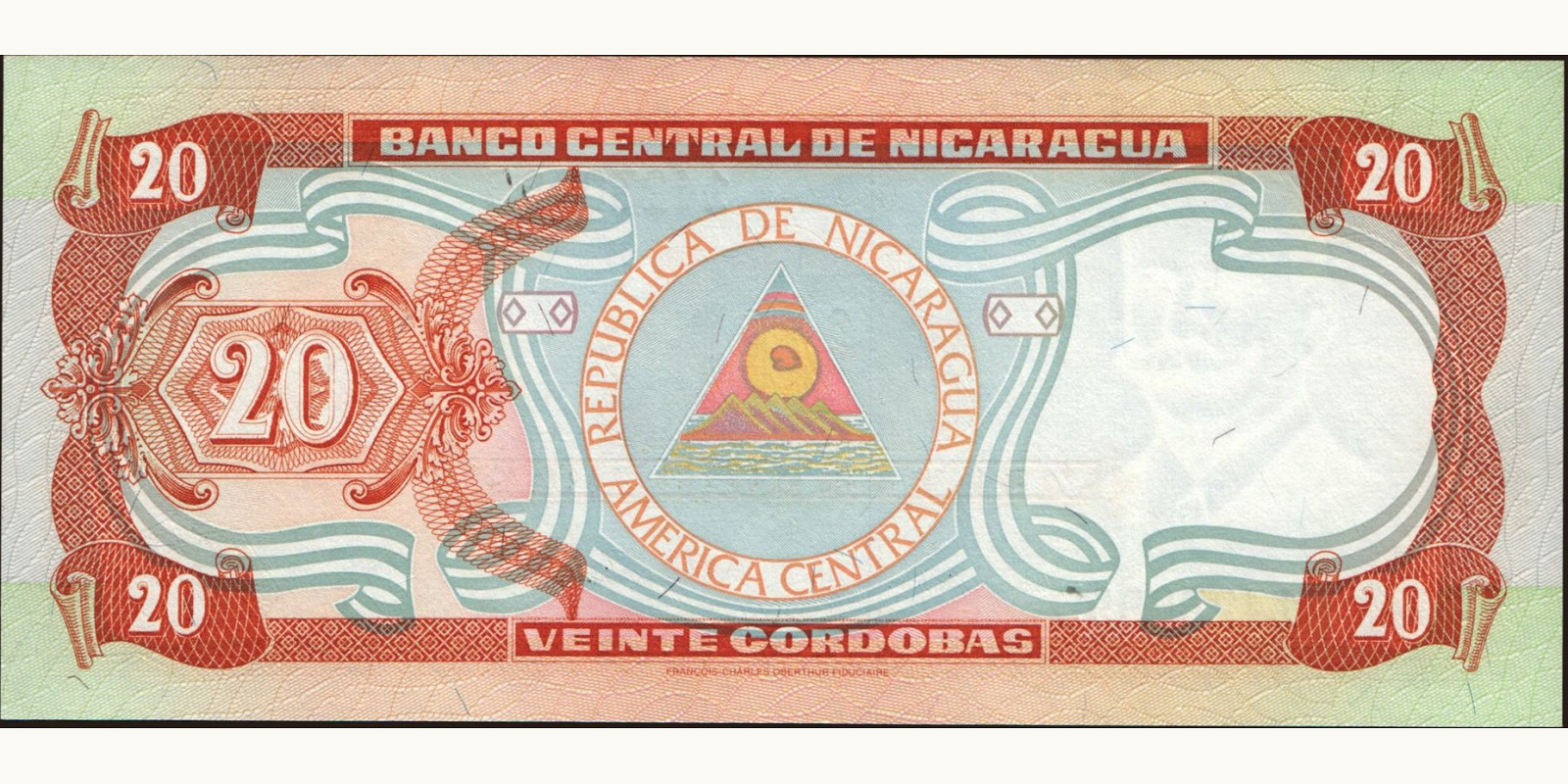 20 cordobas Никарагуа 1999 — Оборотная сторона