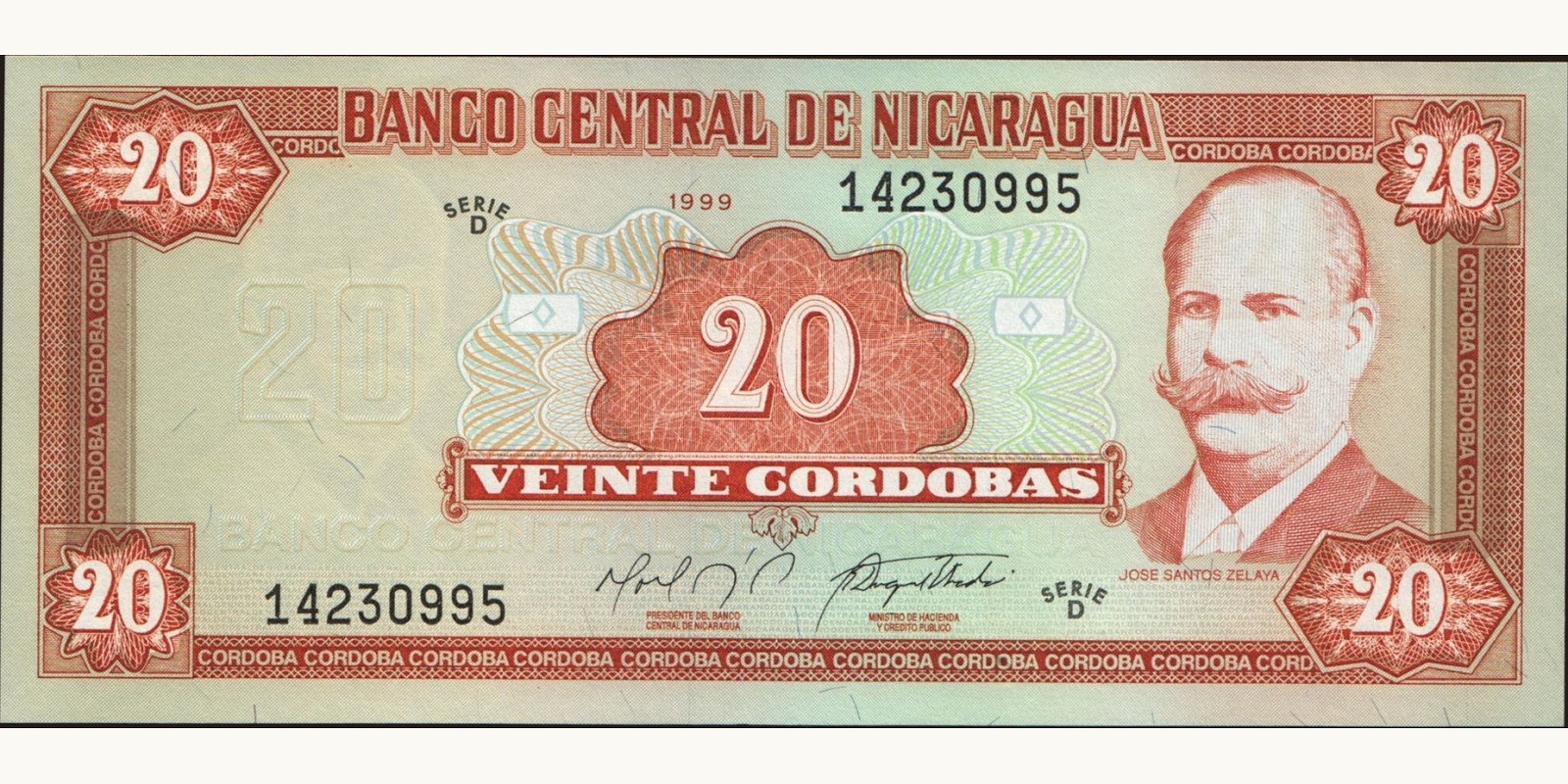 20 cordobas 1999