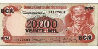 20000 cordobas 1987