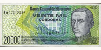 20000 cordobas 1989