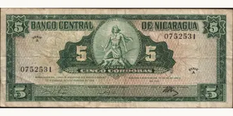 5 cordobas 1962