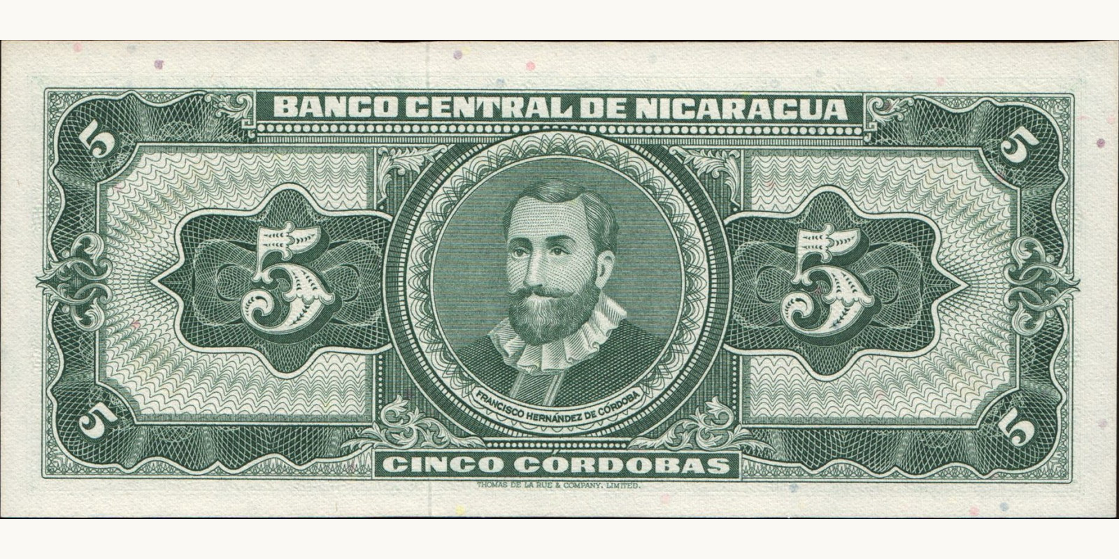 5 cordobas Никарагуа 1968 — Оборотная сторона