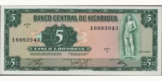 5 cordobas 1972