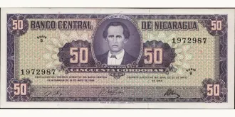50 cordobas 1968