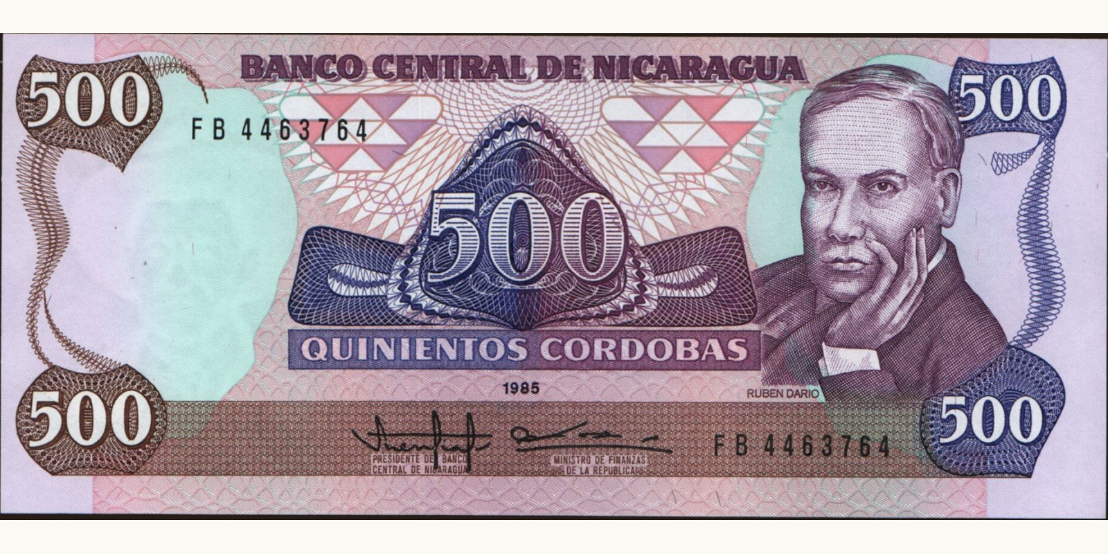 500 cordobas 1985