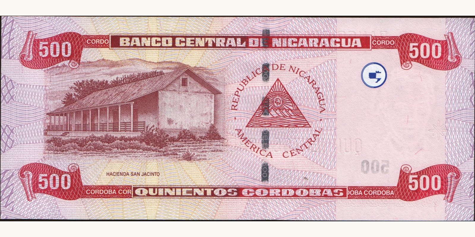 500 cordobas Никарагуа 2006 — Оборотная сторона