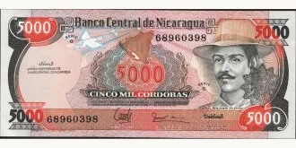 5000 cordobas 1988