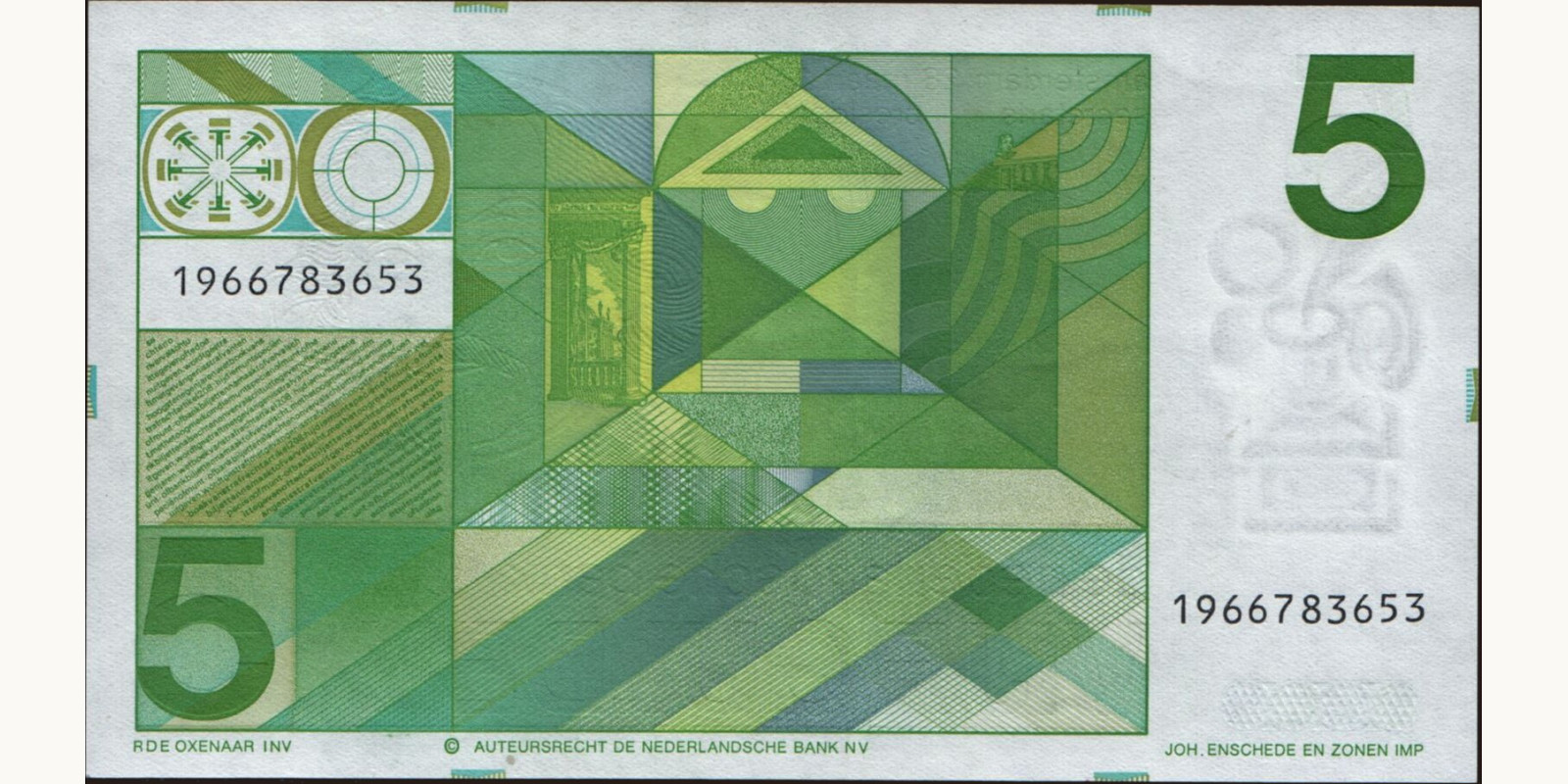 5 gulden Нидерланды 1973 — Оборотная сторона