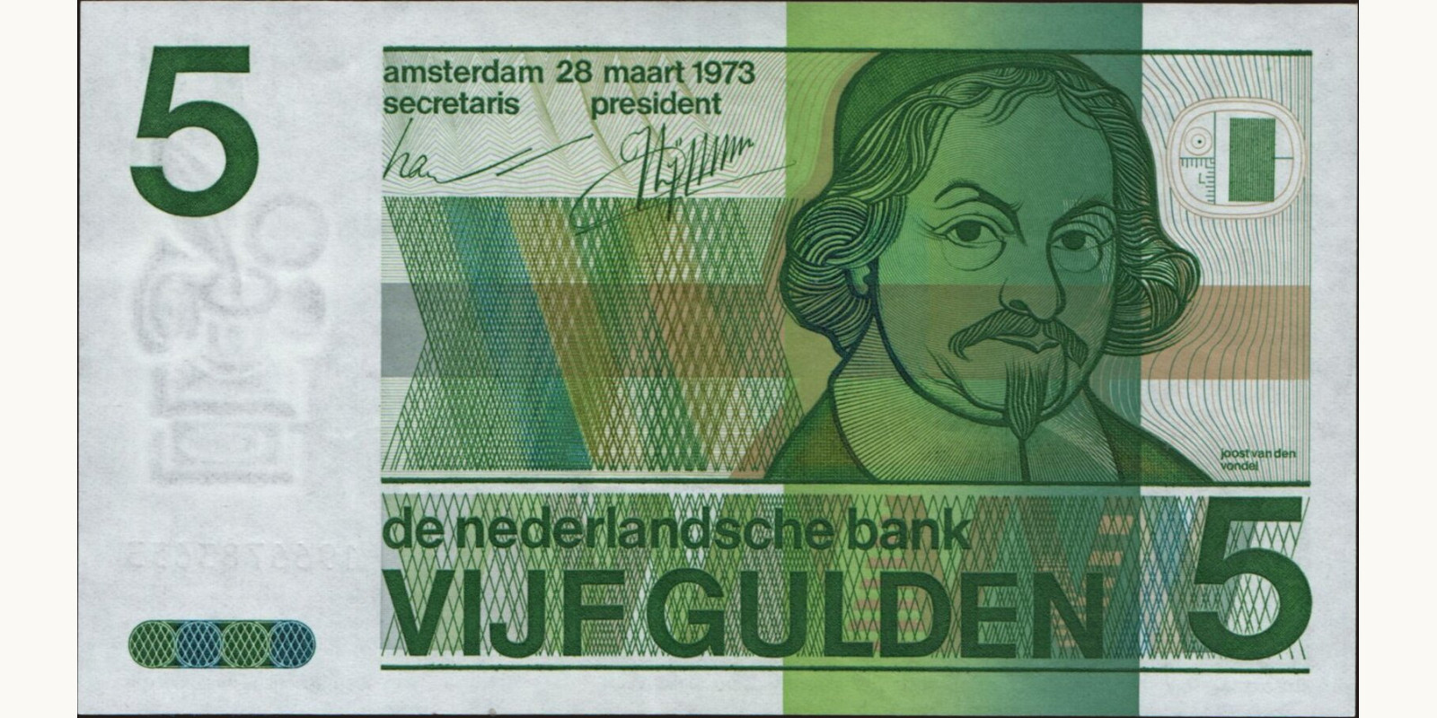 5 gulden Нидерланды 1973 — Лицевая сторона