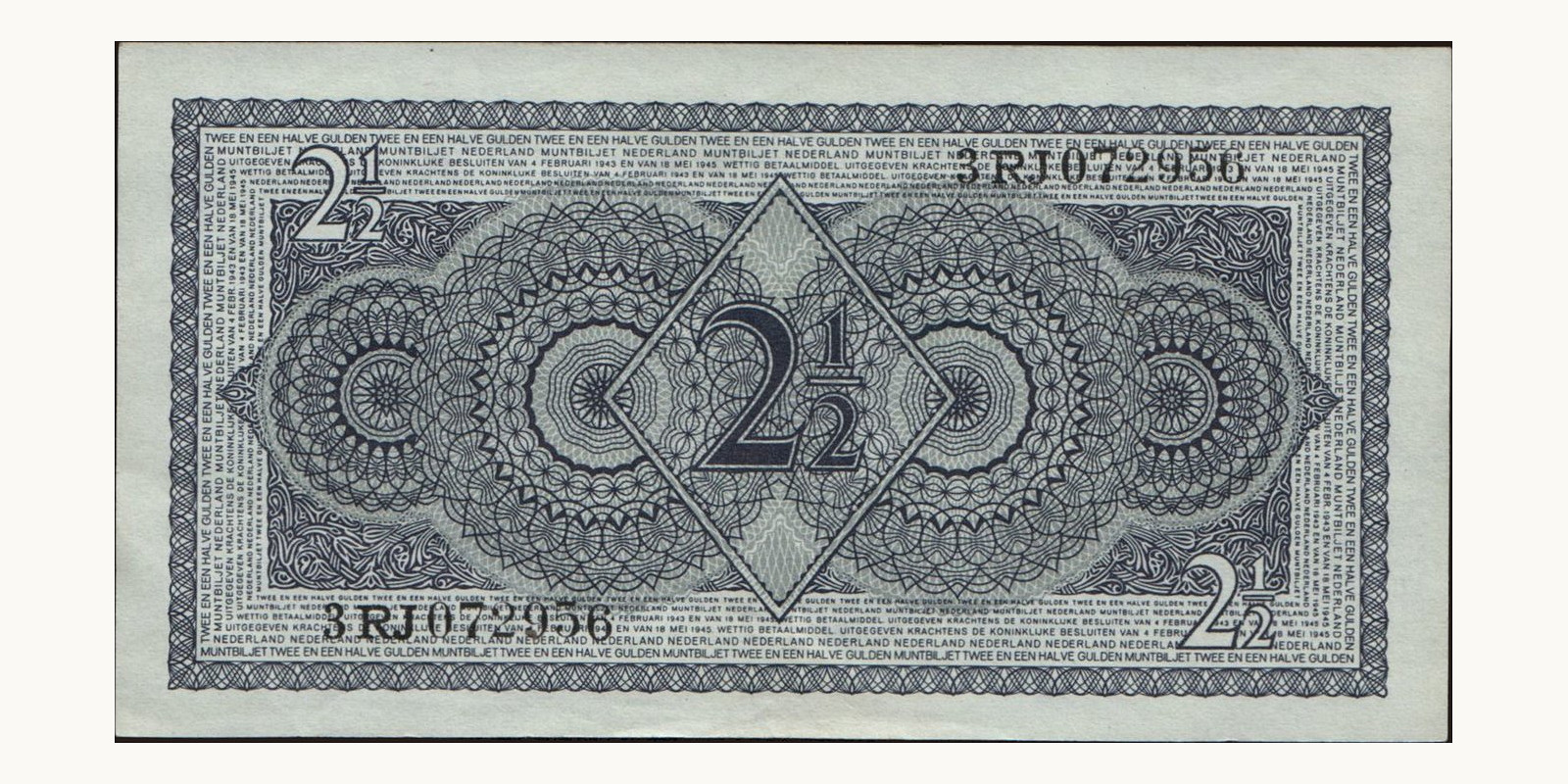 2 gulden Netherlands 1949 — Back side
