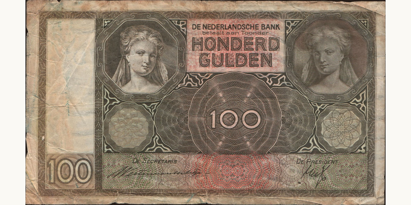 100 gulden 1938