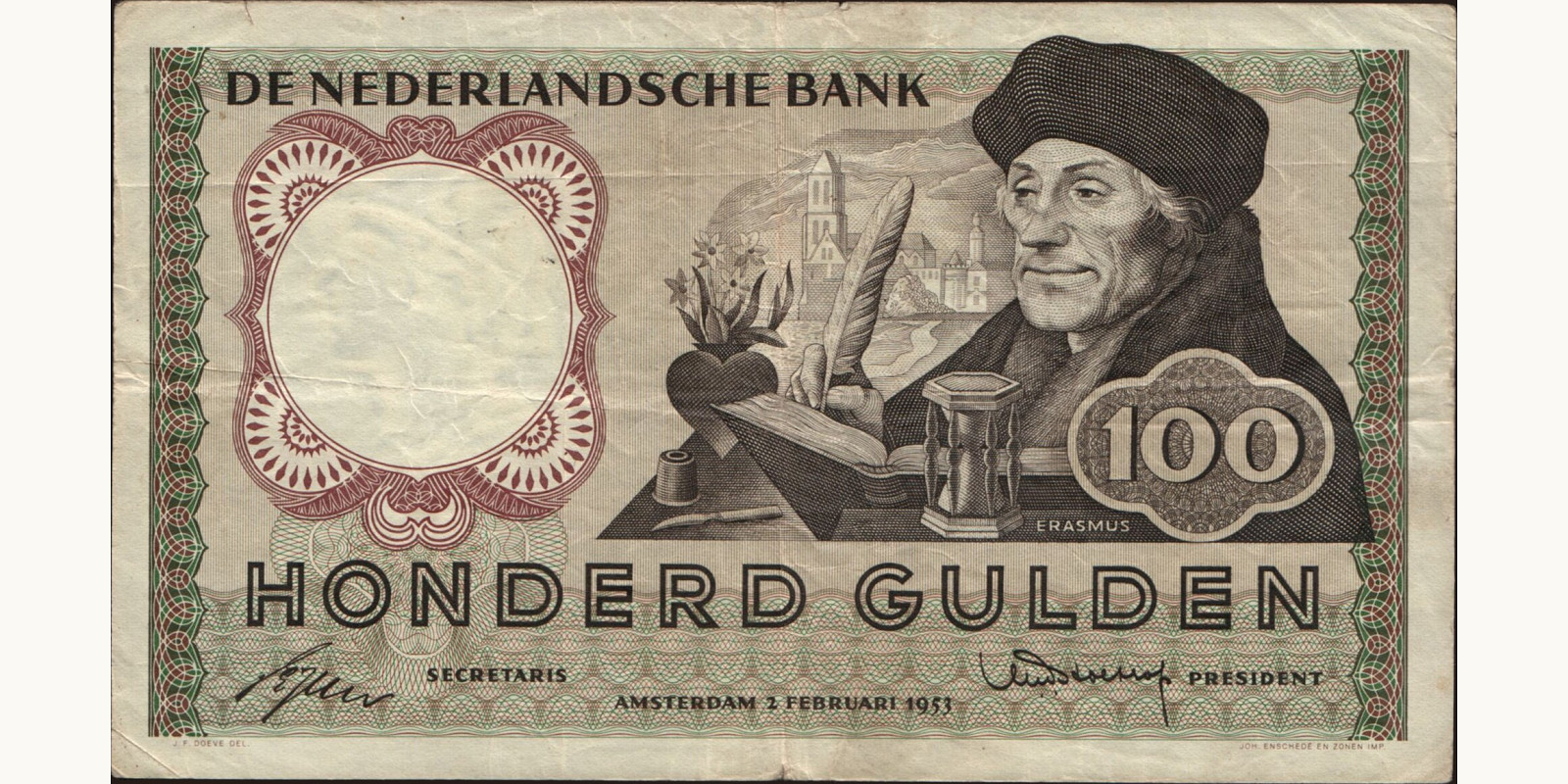 100 gulden 1953