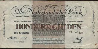 100 gulden 1945