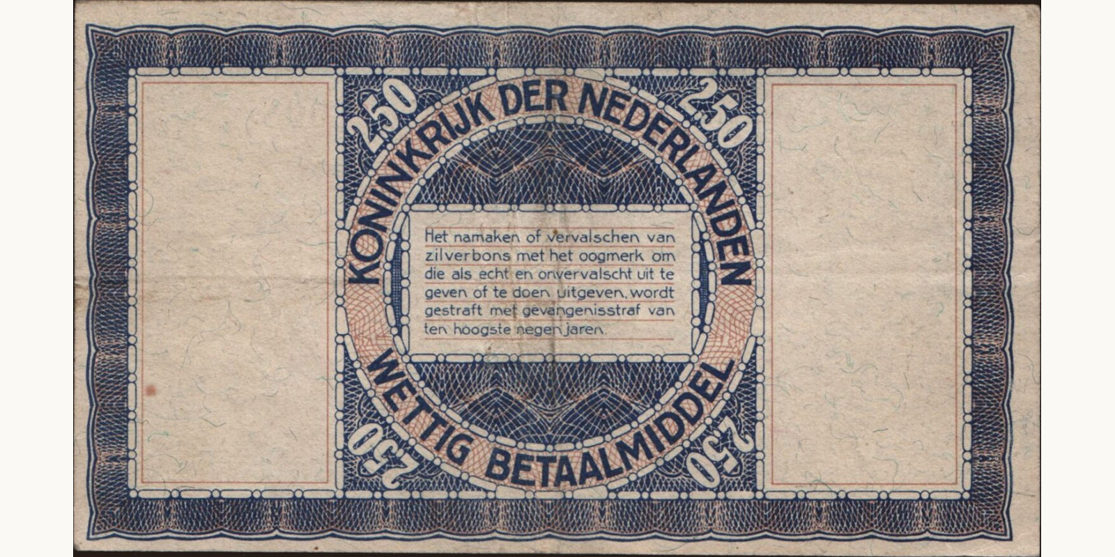 2 gulden Netherlands 1938 — Back side