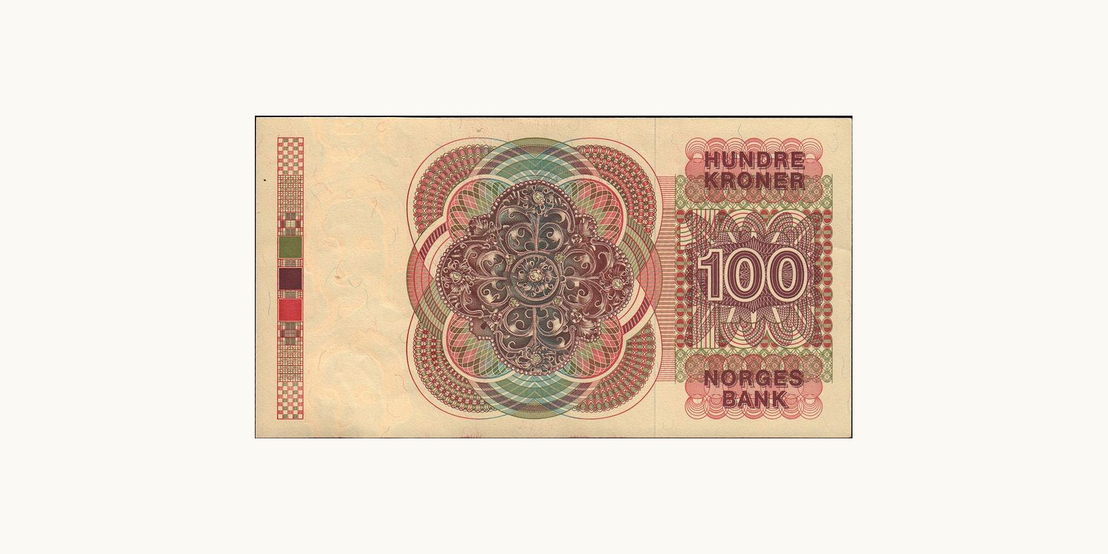 100 krone Norway 1982 — Back side