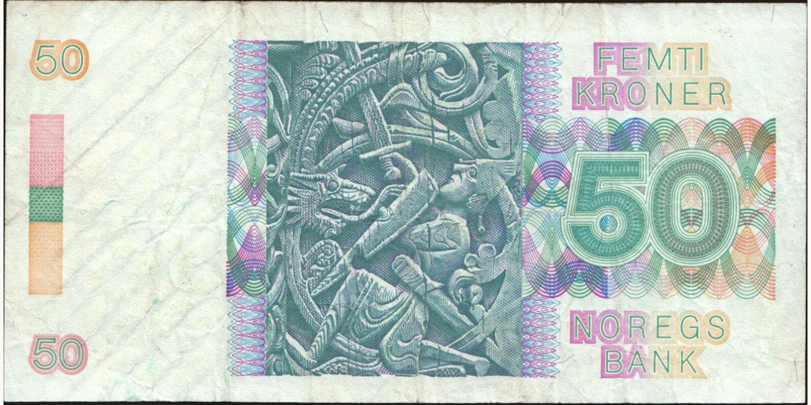 50 krone Norway 1987 — Back side