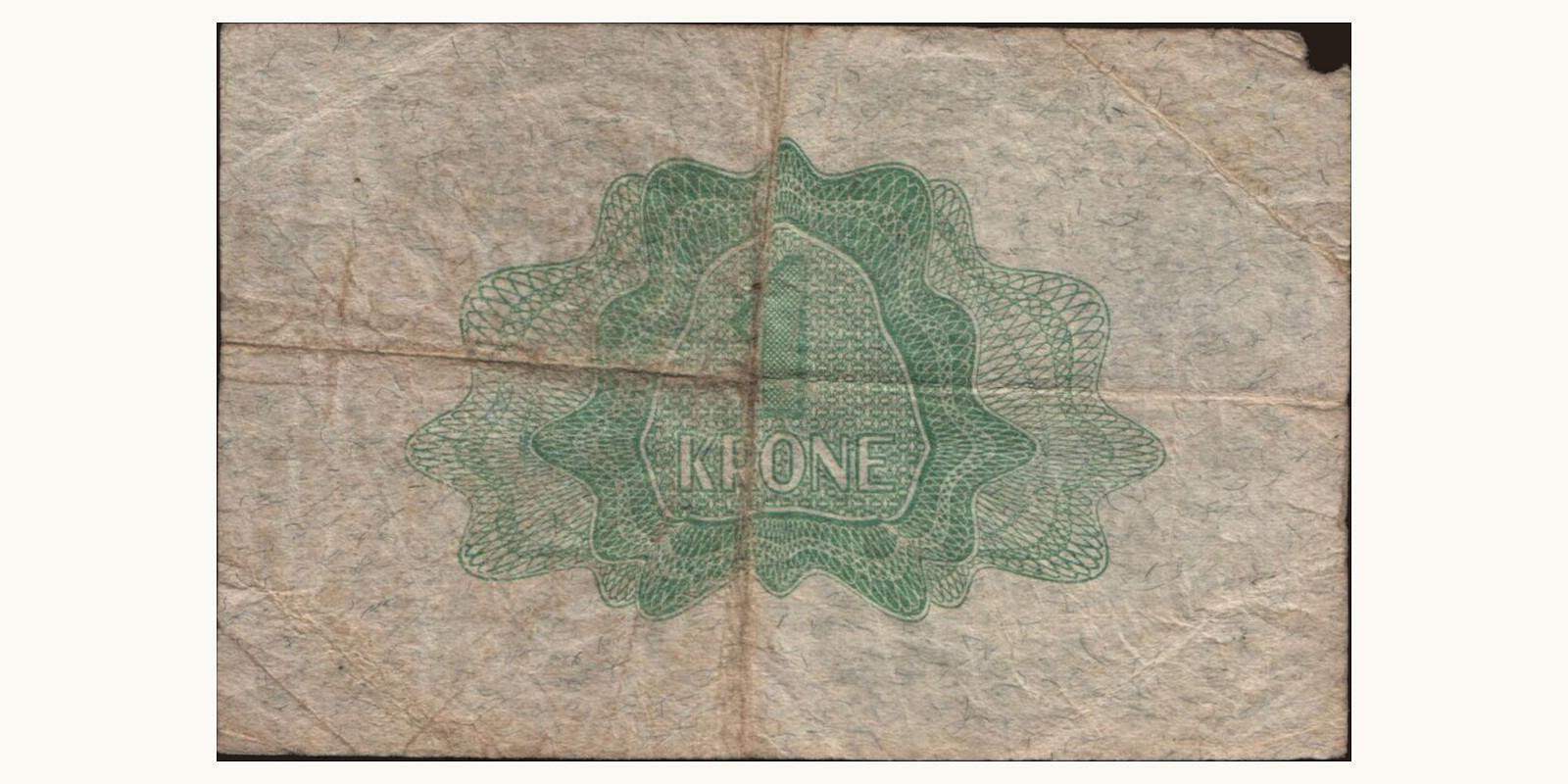 1 krone Norway 1940 — Back side