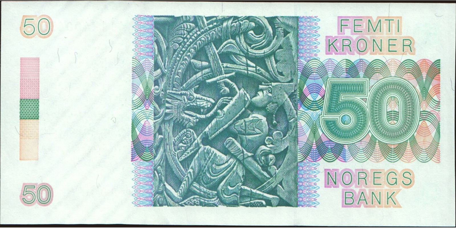 50 krone Norway 1993 — Back side