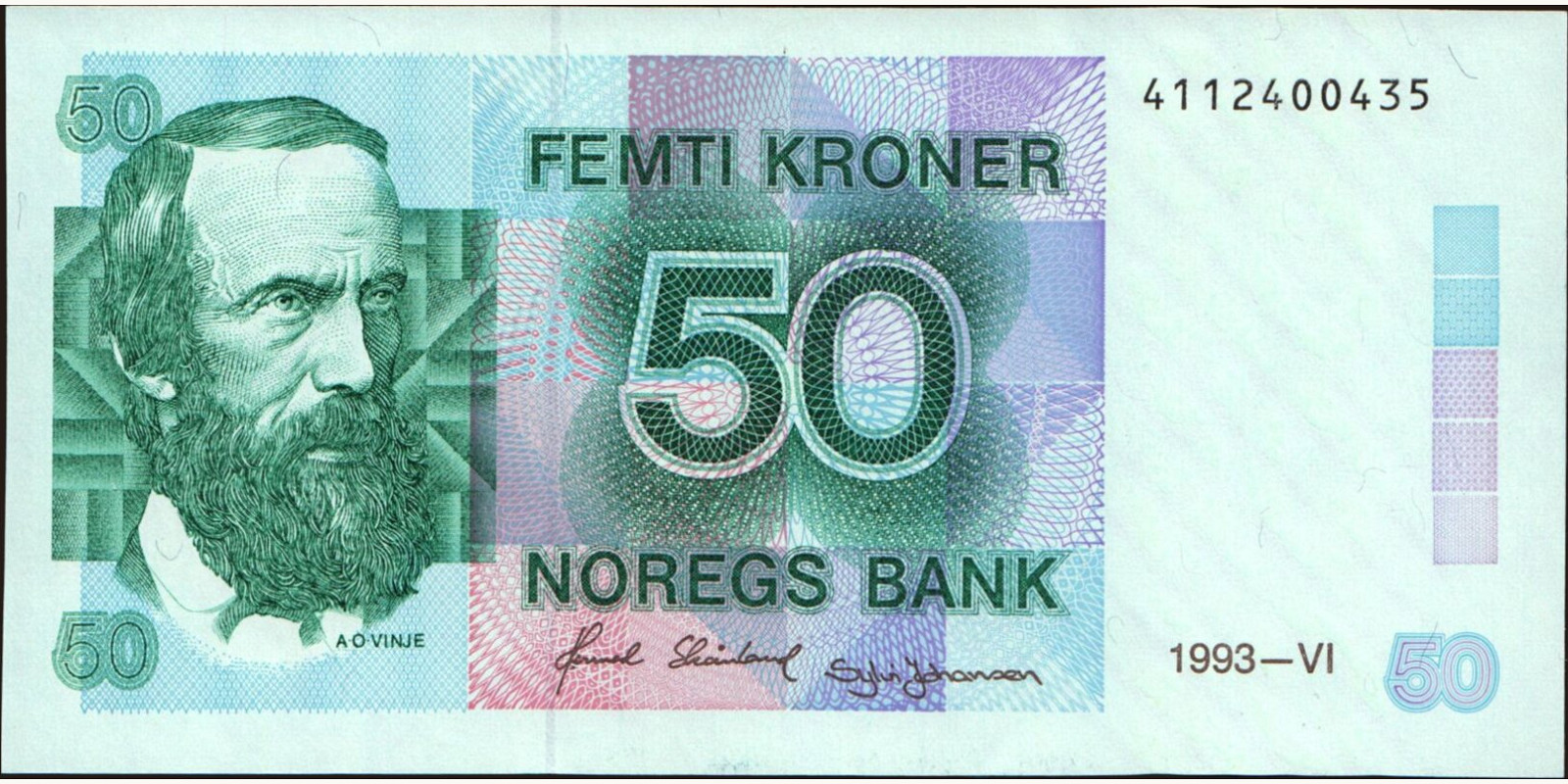 50 krone Norway 1993 — Front side