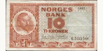 10 kroner 1957