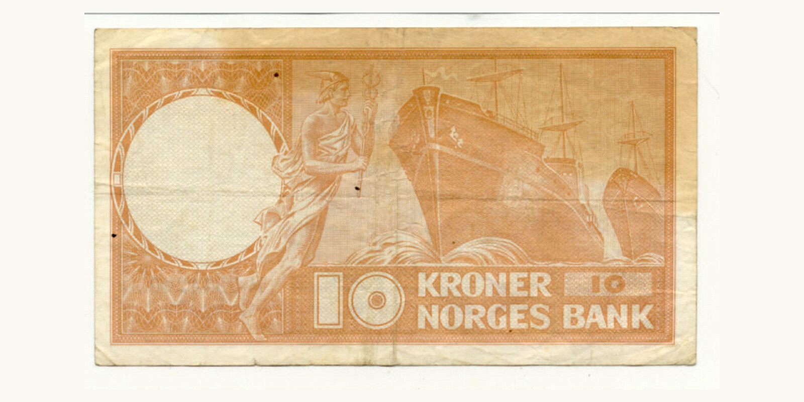 10 kroon Норвегия 1911 — Оборотная сторона