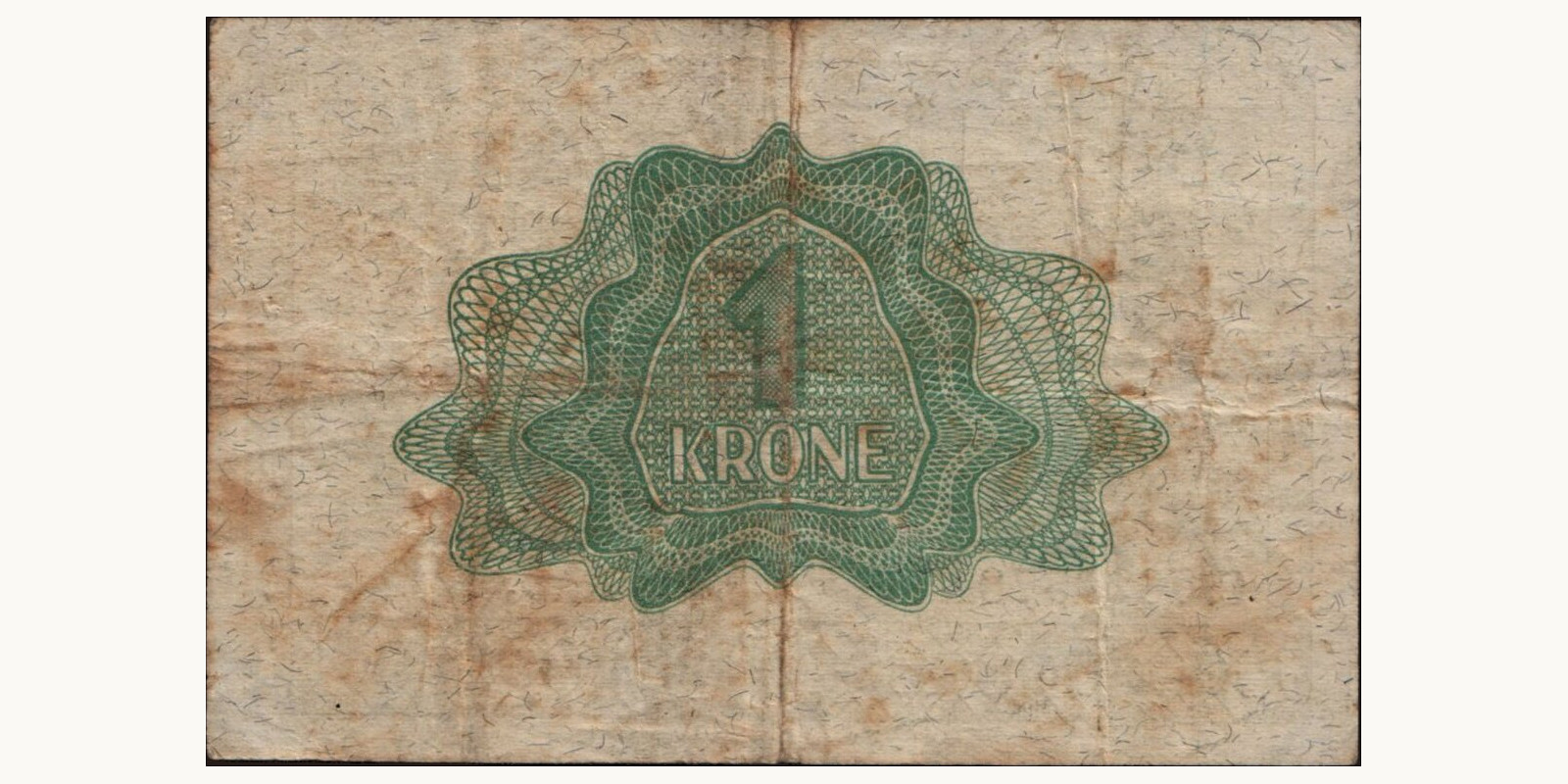 1 krone Norway 1942 — Back side