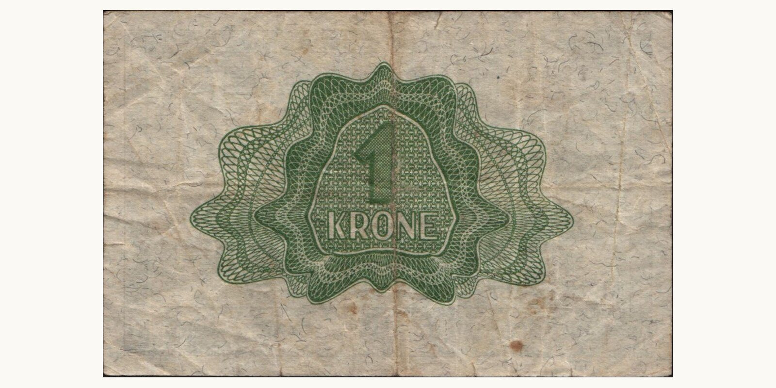 1 krone Norway 1949 — Back side