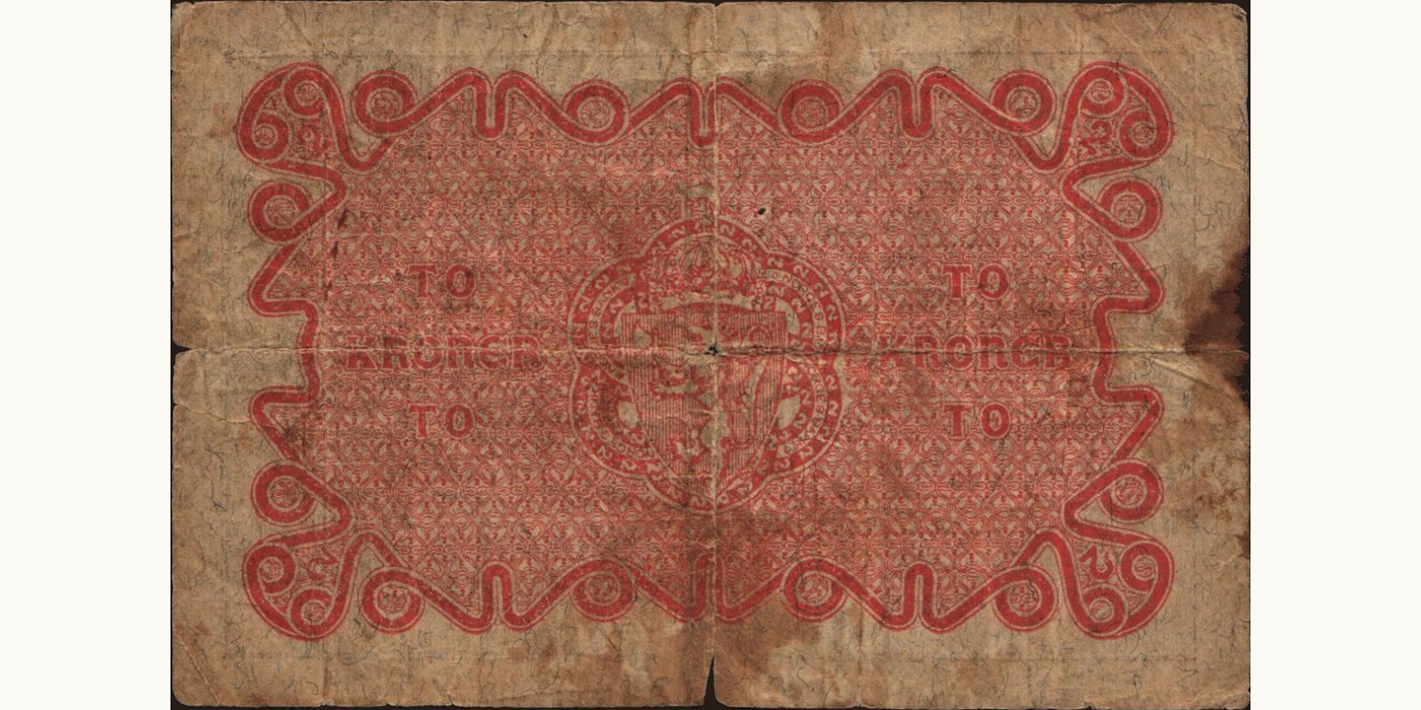 2 krone Norway 1922 — Back side