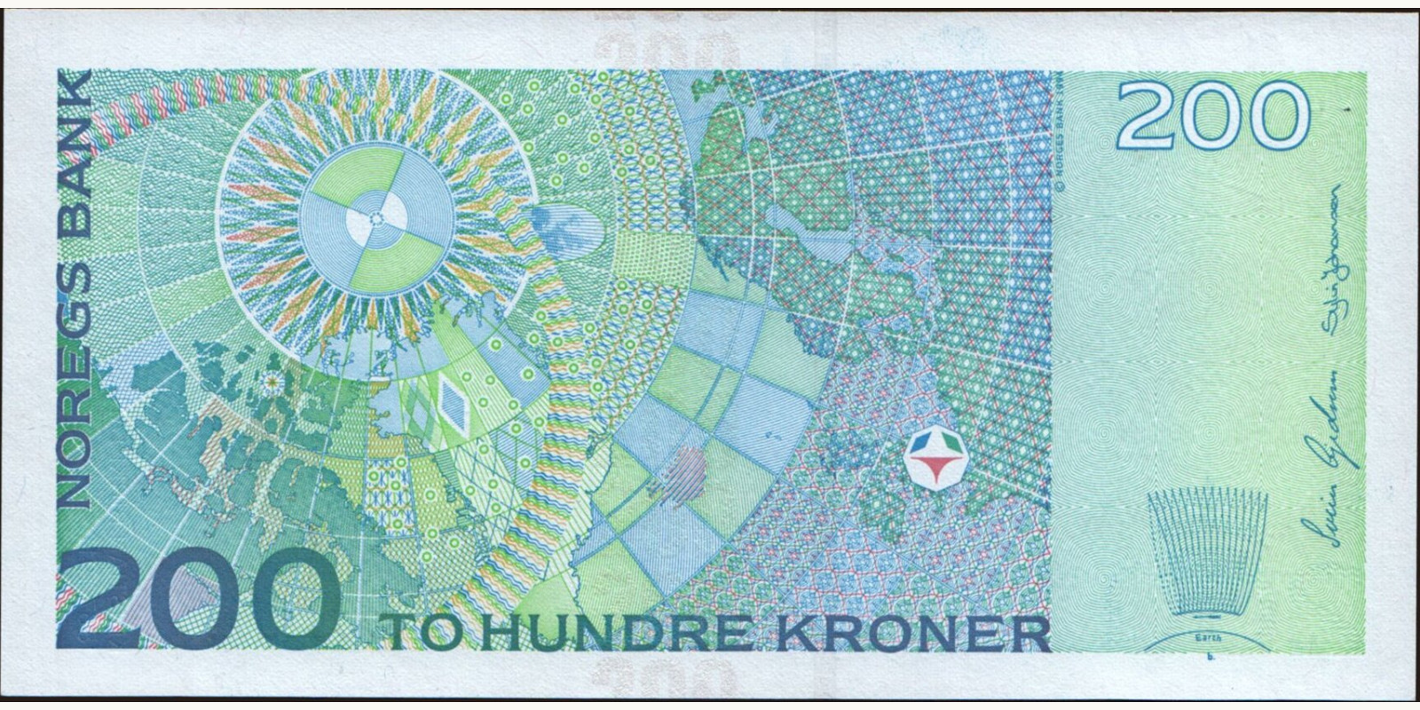 200 krone Norway 2002 — Back side