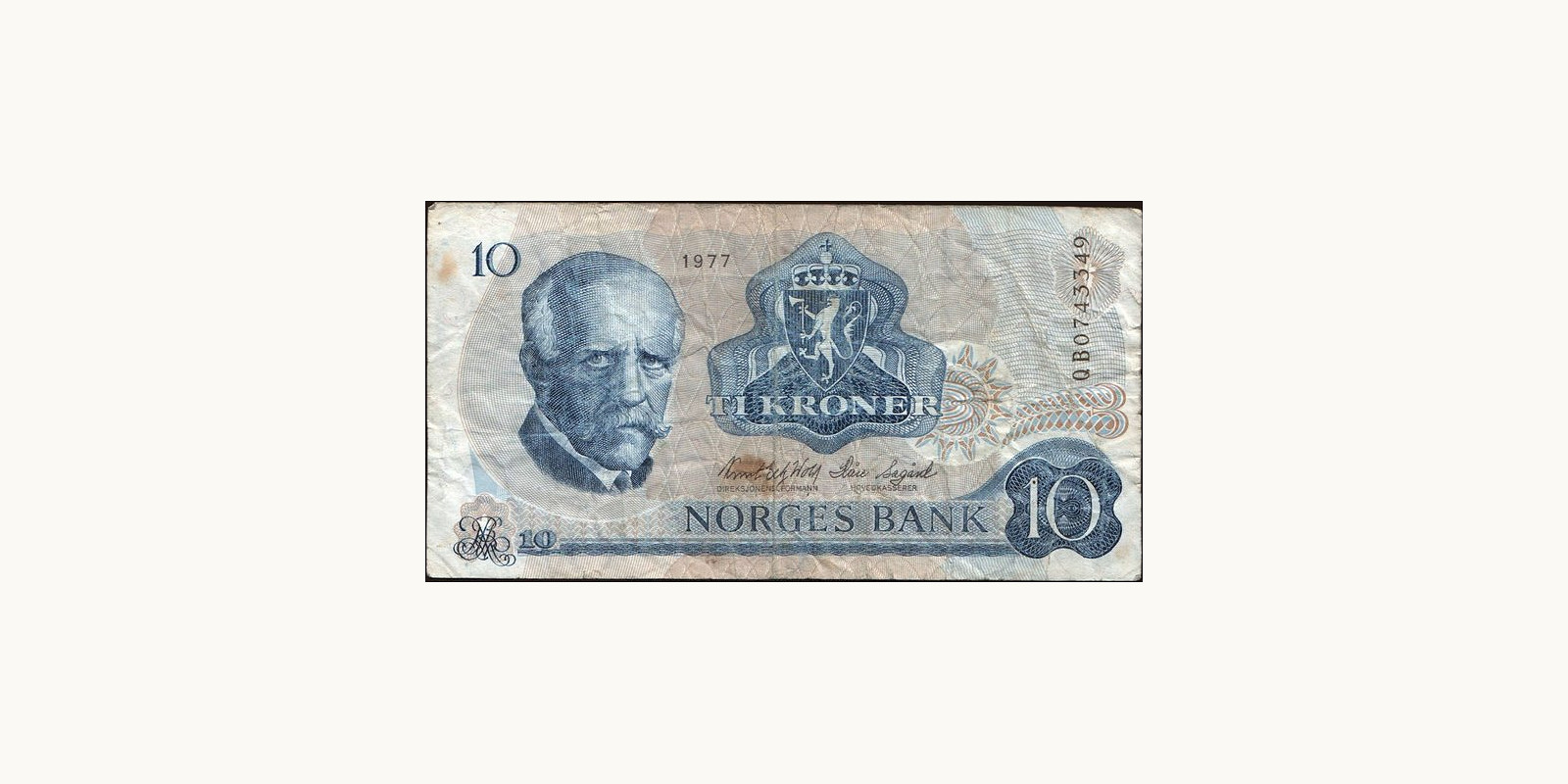 10 krone Норвегия 1997 — Лицевая сторона