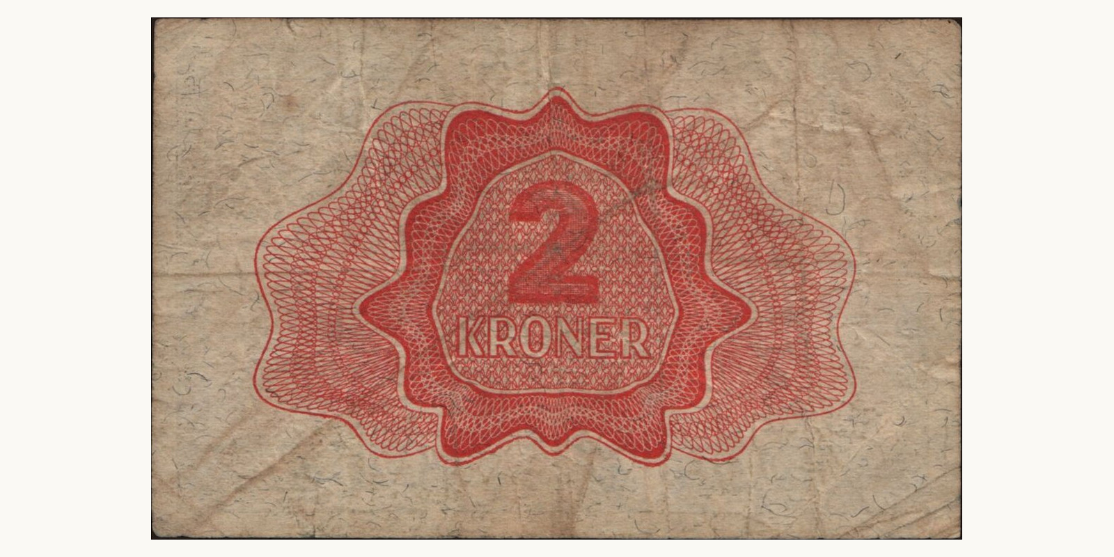 2 krone Norway 1949 — Back side