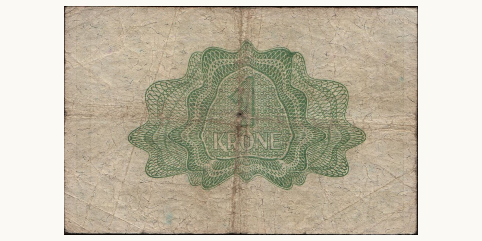 1 krone Norway 1946 — Back side