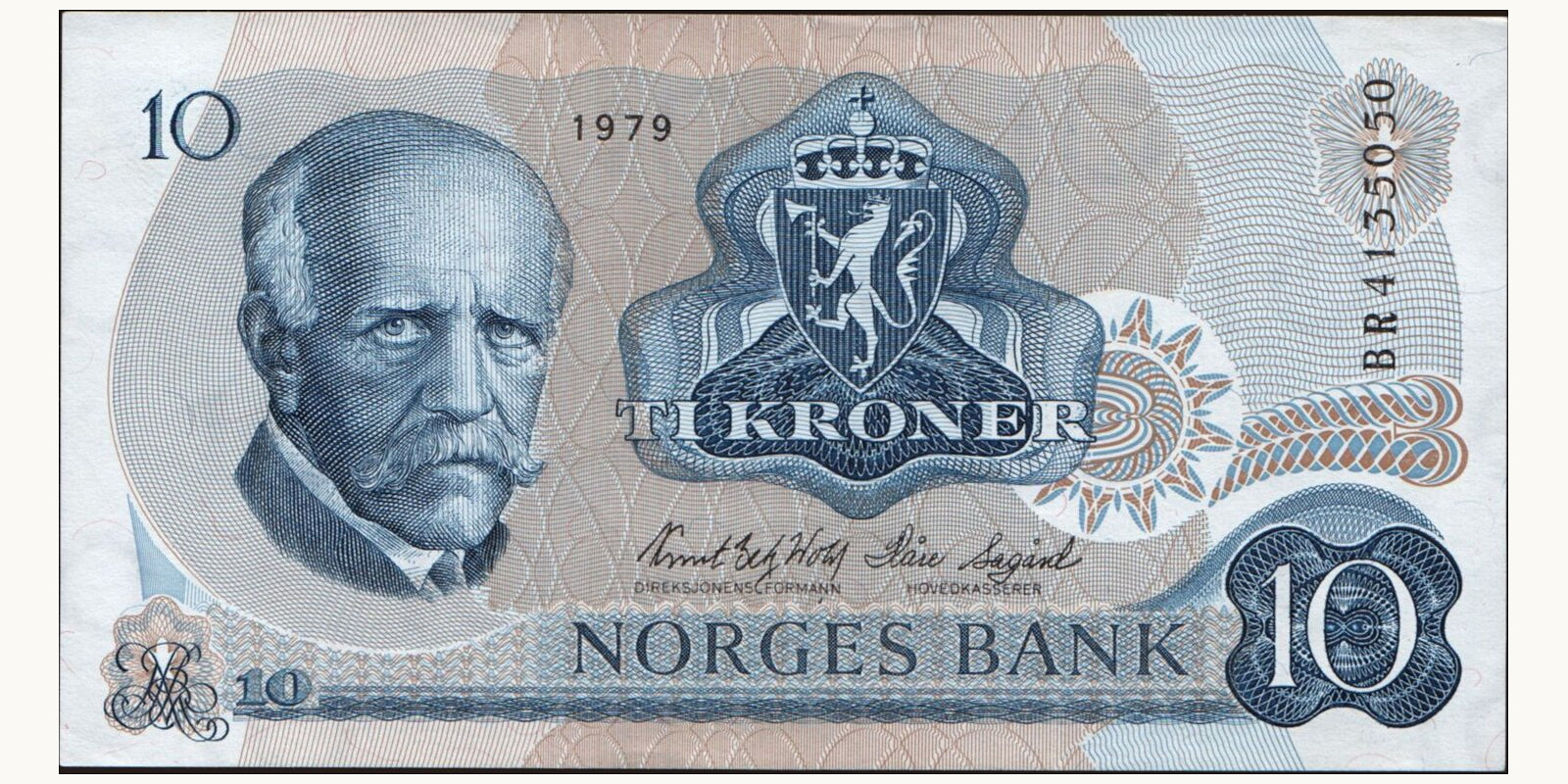 10 krone Norway 1979 — Front side