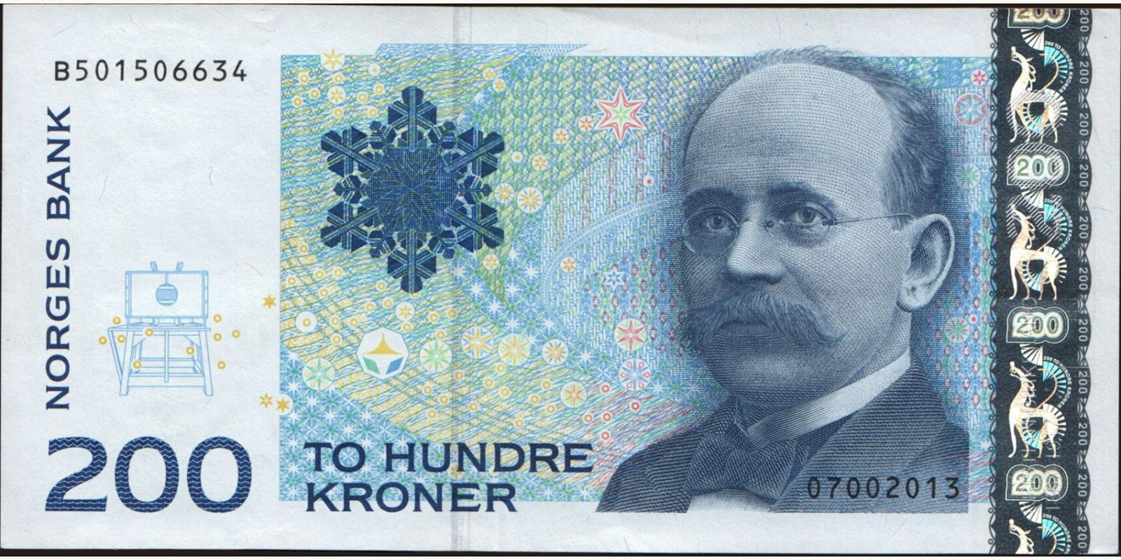 200 krone Норвегия 2013 — Лицевая сторона