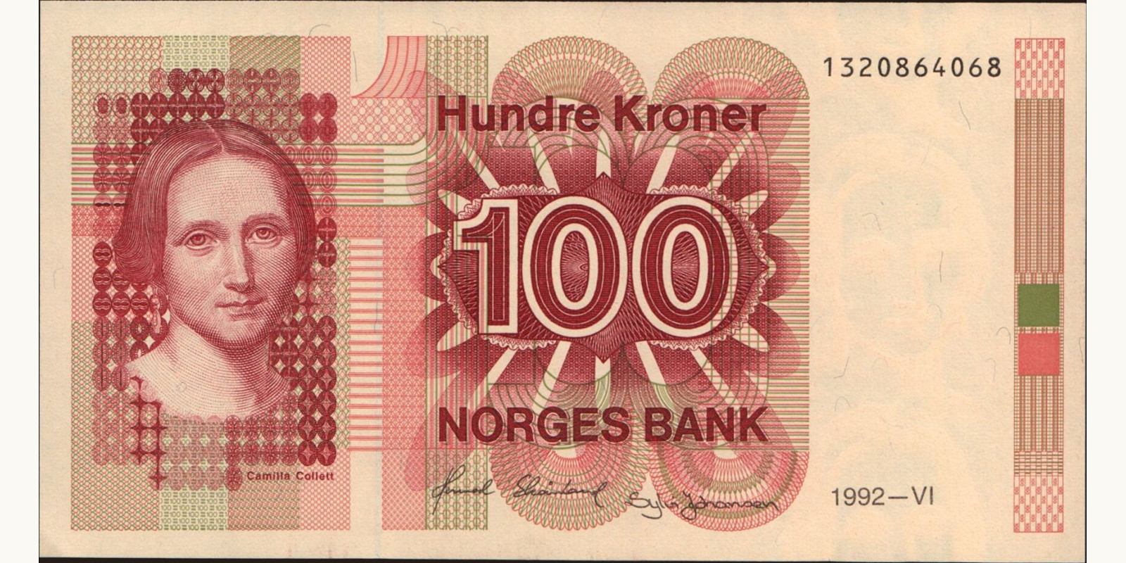 100 krone Norway 1992 — Front side