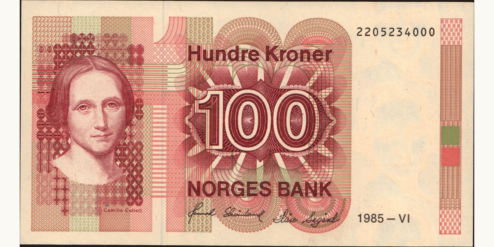 100 krone Norway 1985 — Front side